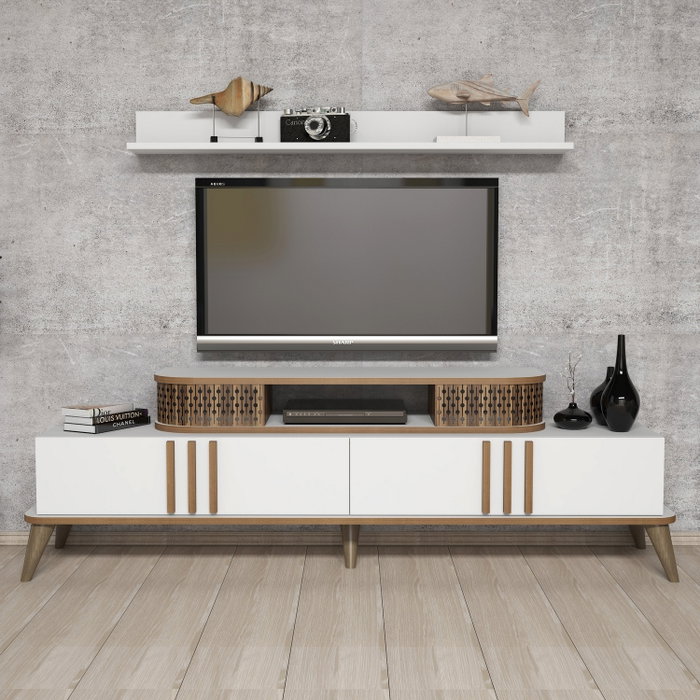 Hanah Home Eylül - Mueble de TV Blanco